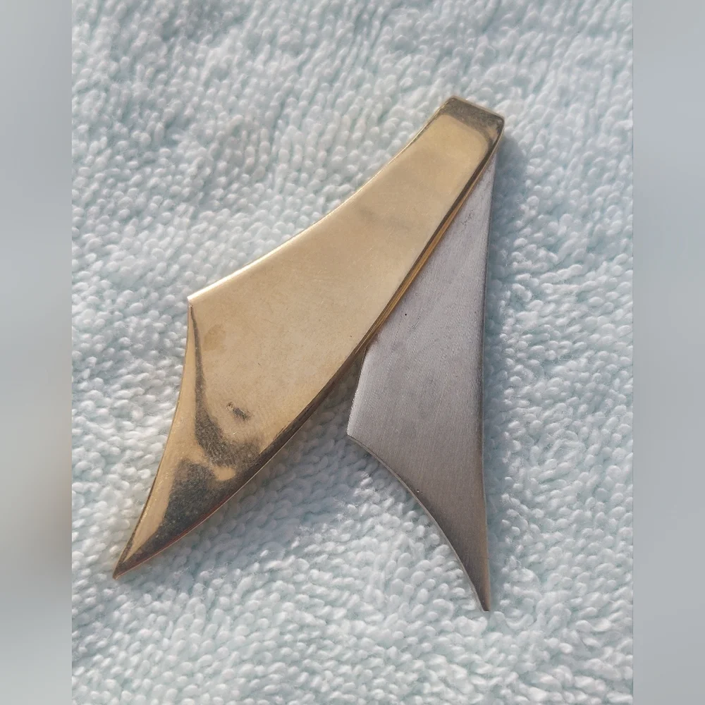 Set Of Vintage Pins Brooches Gold Tone Rhinestones - Picture 9 of 11